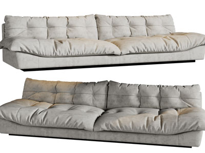 现代布艺多人沙发3d模型 现代布艺多人沙发