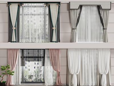 新中式窗帘窗纱