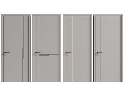 新中式单扇平开门