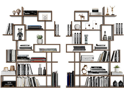 北欧实木装饰书架