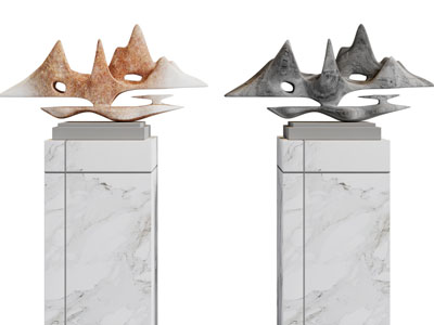 新中式山脉雕塑摆件