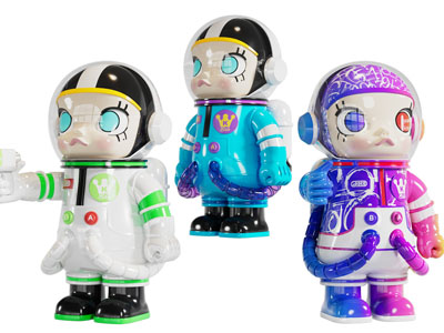 molly公仔、泡泡玛特摆件组合