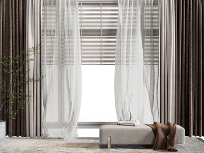现代窗帘窗纱