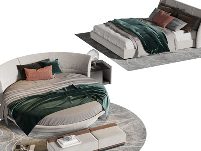 现代双人床、圆床