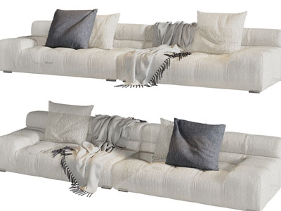 现代布艺多人沙发3d模型 现代布艺多人沙发