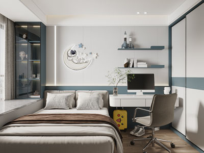 现代儿童房、卧室
