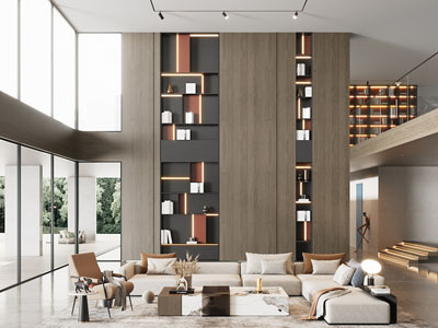 现代别墅挑高客厅