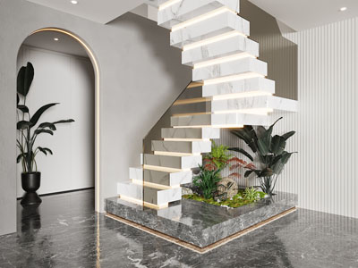 现代轻奢楼梯间