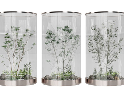 现代玻璃瓶景观园艺小品