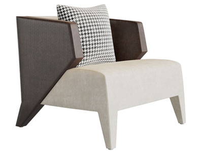 侘寂风单人沙发3d模型 侘寂风单人沙发