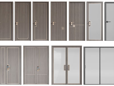 新中式单扇、双扇实木平开门