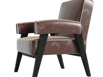 现代复古单人沙发3d模型 现代复古单人沙发