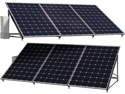 现代太阳能光伏电池板3d模型 现代太阳能光伏电池板