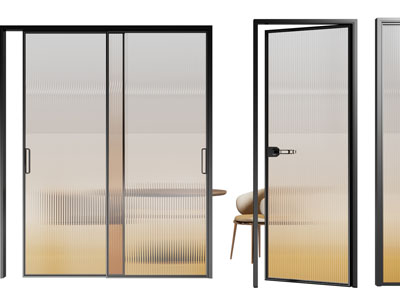 现代长虹玻璃平开门