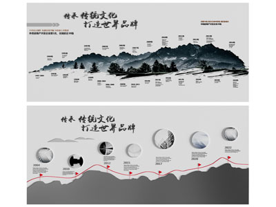 新中式企业文化宣传背景墙3d模型 新中式企业文化宣传背景墙