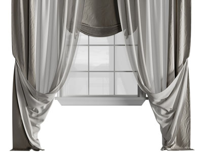 现代布艺窗帘窗纱