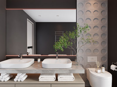 现代卫浴间、洗手间