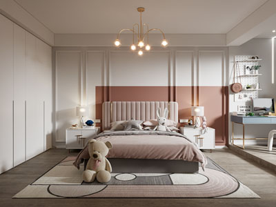 现代轻奢公主房、儿童房、卧室