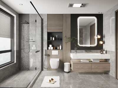 现代卫浴间、洗手间