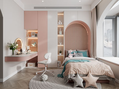 现代儿童房、公主房、卧室