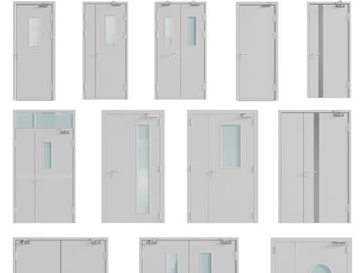 现代金属单扇、双扇防火平开门