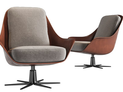 现代金属支架的休闲沙发椅子3d模型 现代金属支架的休闲沙发椅子