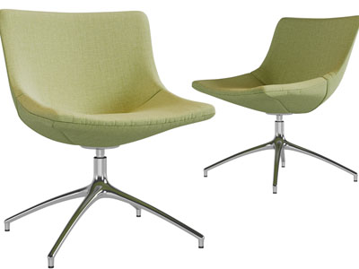 现代布艺无扶手办公转椅、休闲椅子