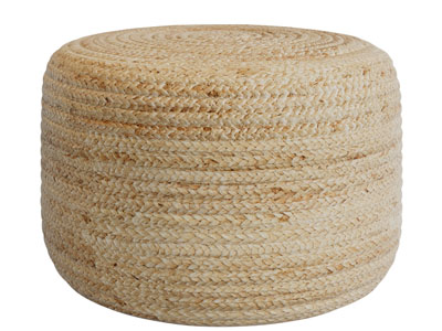 侘寂风草编圆形坐墩