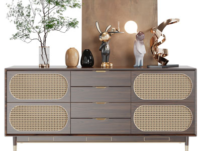 侘寂风玄关柜、边柜