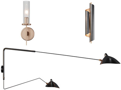 新中式可调转方向的壁灯