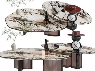 现代不规则大理石茶几