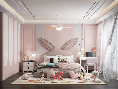 现代轻奢儿童房、公主房、卧室