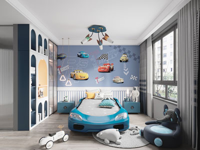 后现代儿童房、卧室