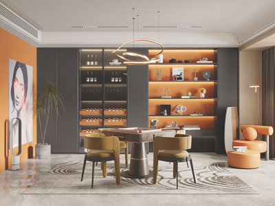 新中式娱乐室、休闲室