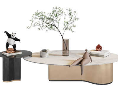 现代不规则茶几