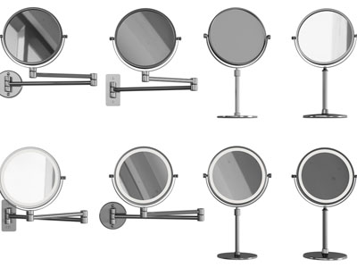 现代圆形卫浴镜