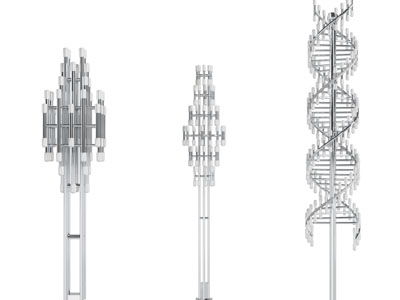 现代城市多头装饰路灯、广场灯