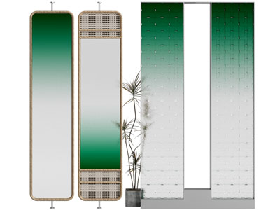 侘寂风渐变色隔断3d模型 侘寂风渐变色隔断