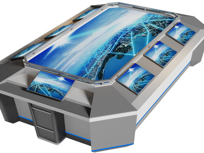 现代液晶数码电子沙盘、指挥中心控制台