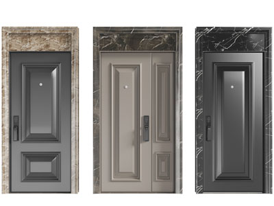 新中式带密码的入户平开门