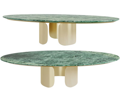 现代椭圆形茶几