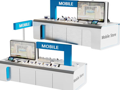 现代手机数码展示柜