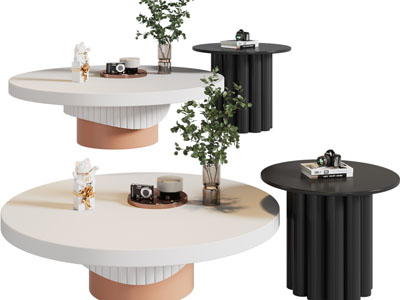 现代圆形茶几