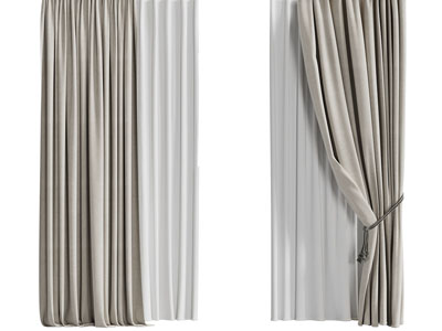 新中式布艺窗帘窗纱