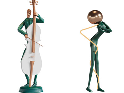 现代轻奢人物雕塑雕刻摆件