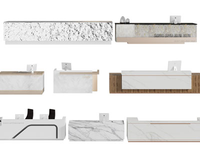 新中式前台接待台