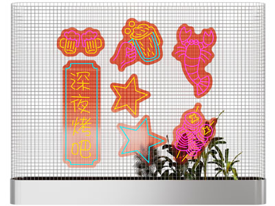 工业风灯饰、招牌和指示牌