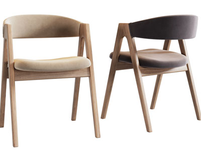 新中式实木框架休闲椅子