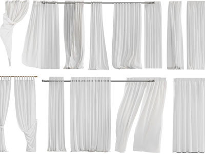 现代白色飘逸窗帘窗纱