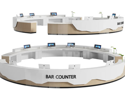 现代圆形指挥中心吧台、柜台